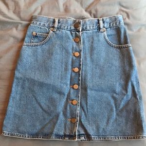 NWT a-line blue denim ASOS size s